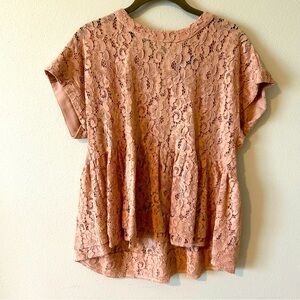 Lumie Pink Lace Blouse (S)